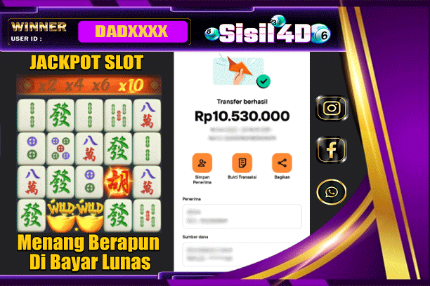 SISIL4D JACKPOT SLOT MAHJONG WAYS Rp 10.530.000,-LUNAS