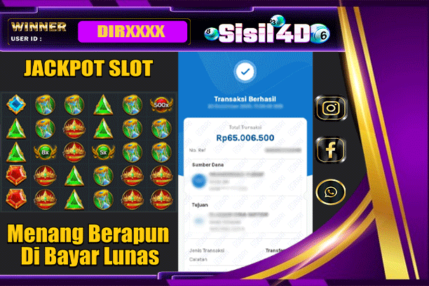 Sisil4D SISIL4D JACKPOT SLOT GATES OF OLYMPUS 1000 Rp 65.000.000,-LUNAS