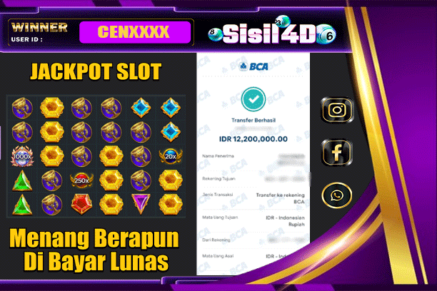 SISIL4D JACKPOT SLOT GATES OF OLYMPUS 1000 Rp 12.200.000,-LUNAS