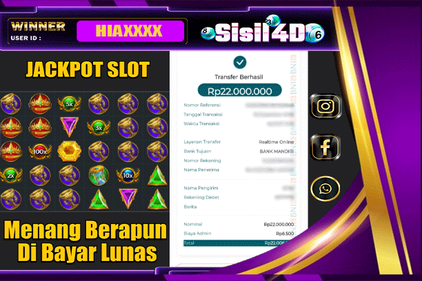 SISIL4D JACKPOT SLOT GATES OF OLYMPUS Rp 22.000.000,-LUNAS