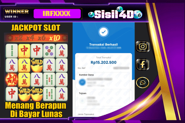 SISIL4D JACKPOT SLOT MAHJONG WAYS Rp 15.200.000,-LUNAS