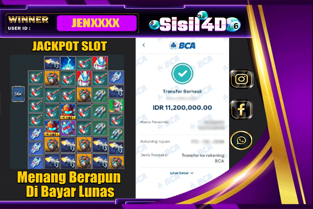 SISIL4D JACKPOT SLOT ANIME MECHA MEGAWAYS Rp 11.200.000,-LUNAS