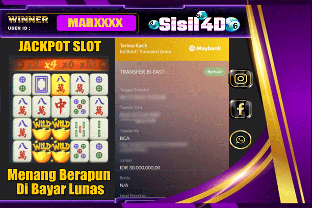 SISIL4D JACKPOT SLOT MAHJONG WAYS Rp 30.000.000,-LUNAS