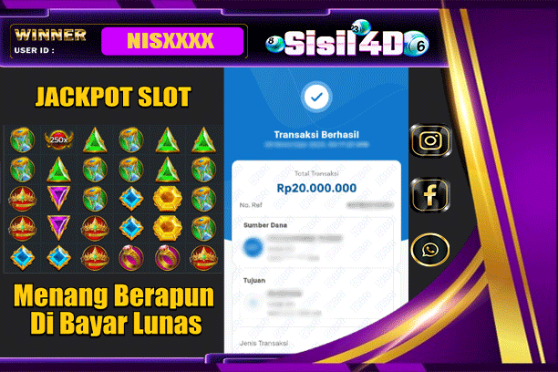 SISIL4D JACKPOT SLOT GATES OF OLYMPUS 1000 Rp 20.000.000,-LUNAS