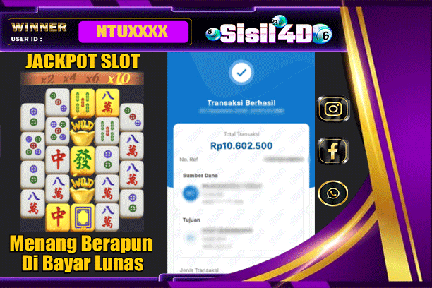 SISIL4D JACKPOT SLOT MAHJONG WAYS 2 Rp10.600.000,-LUNAS