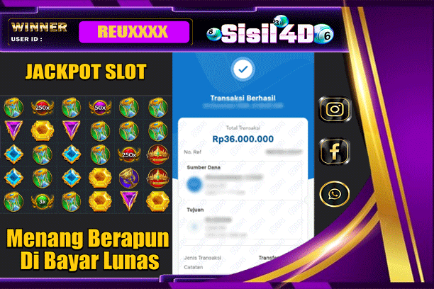 SISIL4D JACKPOT SLOT GATES OF OLYMPUS 1000 Rp 36.000.000,-LUNAS