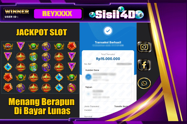 SISIL4D JACKPOT SLOT GATES OF OLYMPUS 1000 Rp 15.000.000,-LUNAS