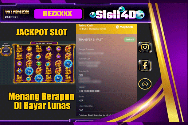 SISIL4D JACKPOT SLOT GATES OF GATOT KACA SUPER SCATTER Rp 20.000.000,-LUNAS