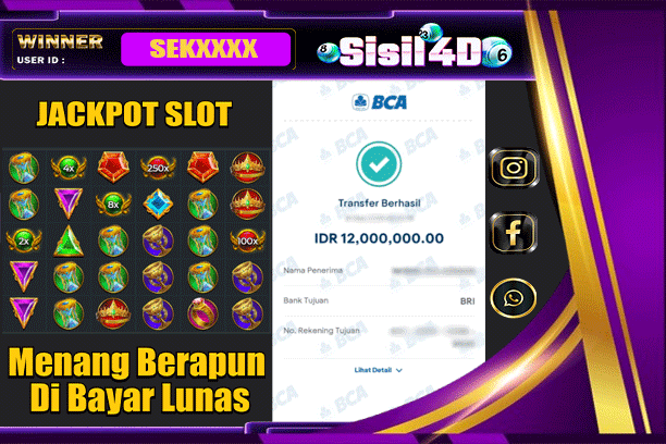 Sisil4D SISIL4D JACKPOT SLOT GATES OF OLYMPUS 1000 Rp 12.000.000,-LUNAS