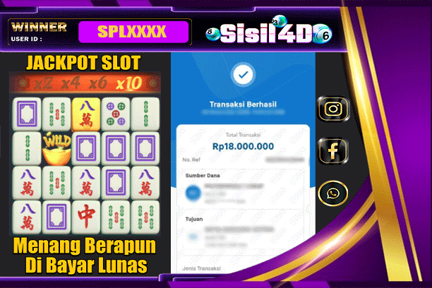 SISIL4D JACKPOT SLOT MAHJONG WAYS Rp 18.000.000,-LUNAS