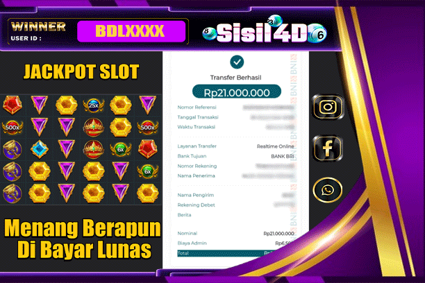 SISIL4D JACKPOT SLOT GATES OF OLYMPUS 1000 Rp 21.000.000,-LUNAS