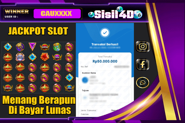 SISIL4D JACKPOT SLOT GATES OF OLYMPUS 1000 Rp 50.000.000,-LUNAS