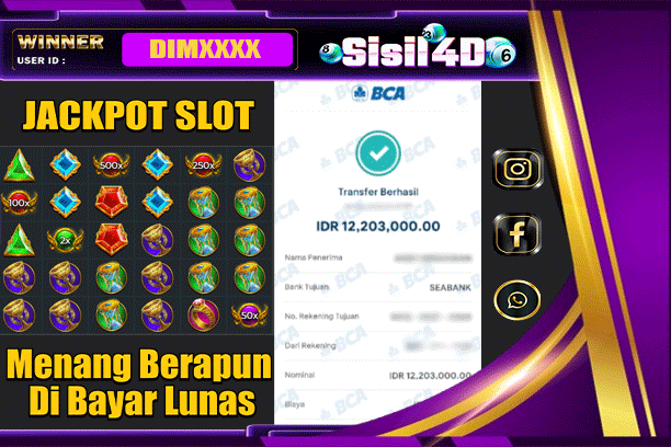 SISIL4D JACKPOT SLOT GATES OF OLYMPUS 1000 Rp 12.203.000,-LUNAS