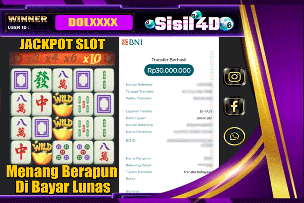 SISIL4D JACKPOT SLOT MAHJONG WAYS Rp30.000.000,-LUNAS
