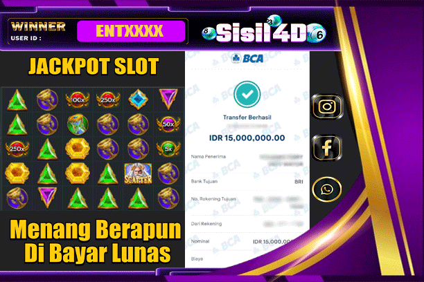 SISIL4D JACKPOT SLOT GATES OF OLYMPUS 1000 Rp 15.000.000,-LUNAS