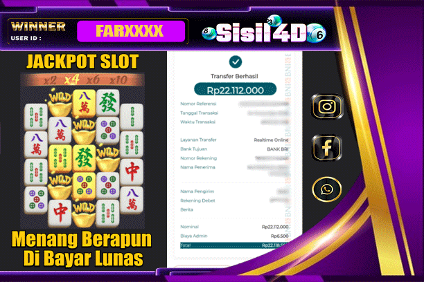 SISIL4D JACKPOT SLOT MAHJONG WAYS 2 Rp22.112.000,-LUNAS