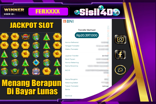 SISIL4D JACKPOT SLOT GATES OF OLYMPUS 1000 Rp20.397.000,-LUNAS