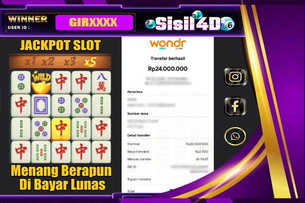 SISIL4D JACKPOT SLOT MAHJONG WAYS Rp24.000.000,-LUNAS