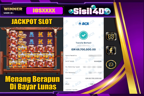 SISIL4D JACKPOT SLOT WILD WEST GOLD BLAZING BOUNTY Rp 69.700.000,-LUNAS