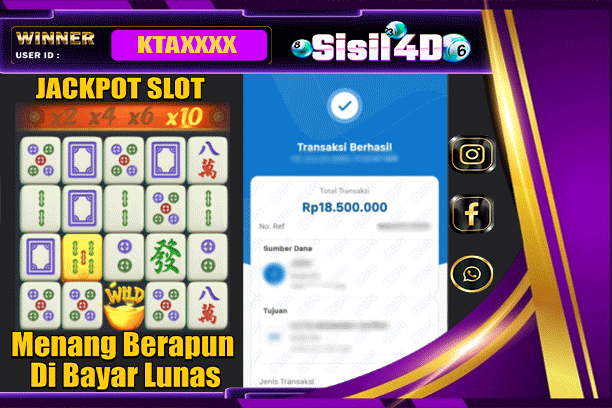 SISIL4D JACKPOT SLOT MAHJONG WAYS Rp18.500.000,-LUNAS