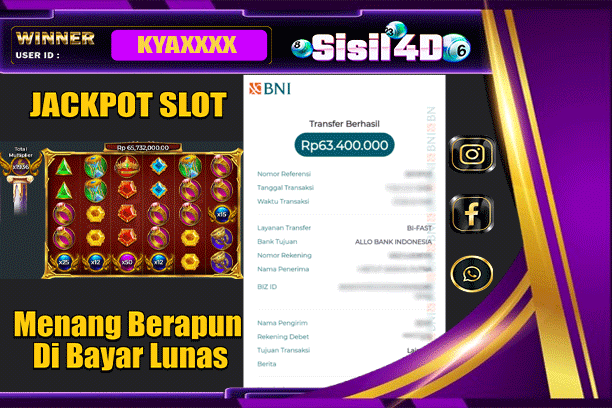 SISIL4D JACKPOT SLOT GATES OF OLYMPUS SUPER SCATTER Rp 63.400.000,-LUNAS