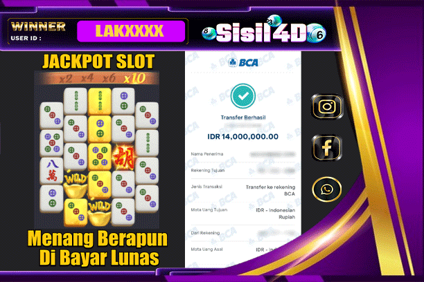 SISIL4D JACKPOT SLOT MAHJONG WAYS 2 Rp14.000.000,-LUNAS