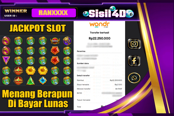 SISIL4D JACKPOT SLOT GATES OF OLYMPUS 1000 Rp 22.250.000,-LUNAS