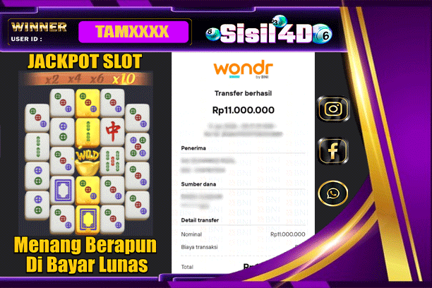 SISIL4D JACKPOT SLOT MAHJONG WAYS 2 Rp11.000.000,-LUNAS
