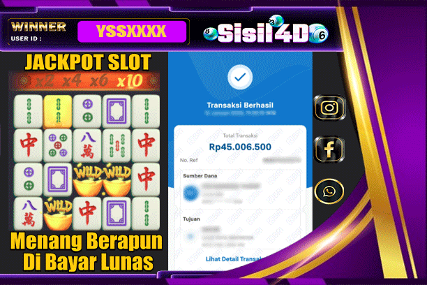 SISIL4D JACKPOT SLOT MAHJONG WAYS Rp45.000.000,-LUNAS