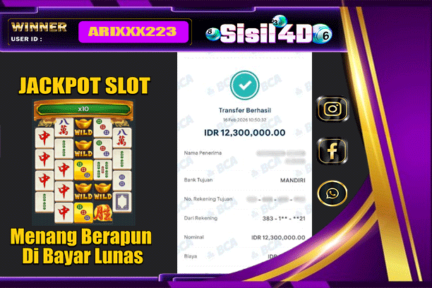 SISIL4D JACKPOT SLOT MAHJONG WINS 2 Rp 12.300.000,-LUNAS