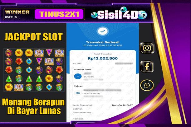 SISIL4D JACKPOT SLOT GATES OF OLYMPUS 1000 Rp13.000.000,-LUNAS