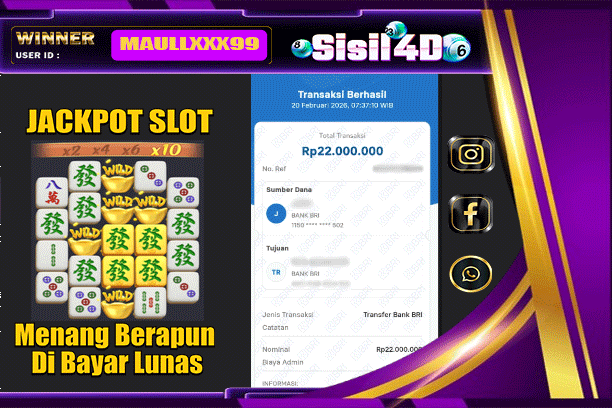 SISIL4D JACKPOT SLOT MAHJONG WAYS 2 Rp22.000.000,-LUNAS