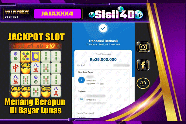 SISIL4D JACKPOT SLOT MAHJONG WAYS Rp25.000.000,-LUNAS