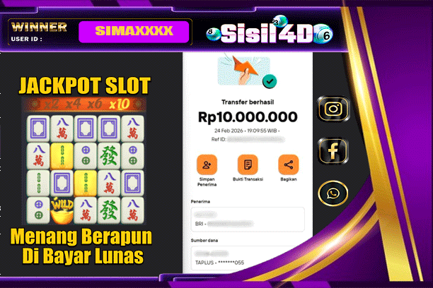 SISIL4D JACKPOT SLOT MAHJONG WAYS Rp10.000.000,-LUNAS