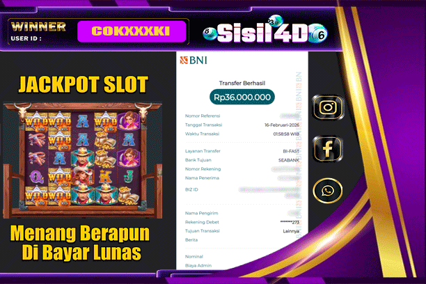 SISIL4D JACKPOT SLOT WILD WEST GOLD BLAZING BOUNTY Rp 36.000.000,-LUNAS