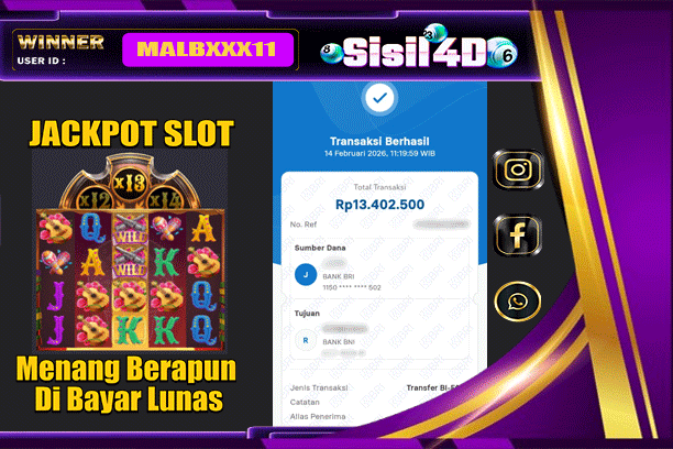 SISIL4D JACKPOT SLOT WILD BANDITO Rp 13.400.000,-LUNAS