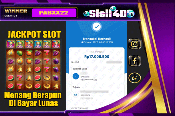 SISIL4D JACKPOT SLOT PRAGMATIC PLAY-6 JOKERS Rp 17.000.000,-LUNAS
