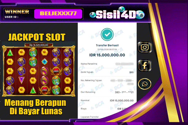 SISIL4D JACKPOT SLOT GATES OF OLYMPUS SUPER SCATTER Rp 15.000.000,-LUNAS